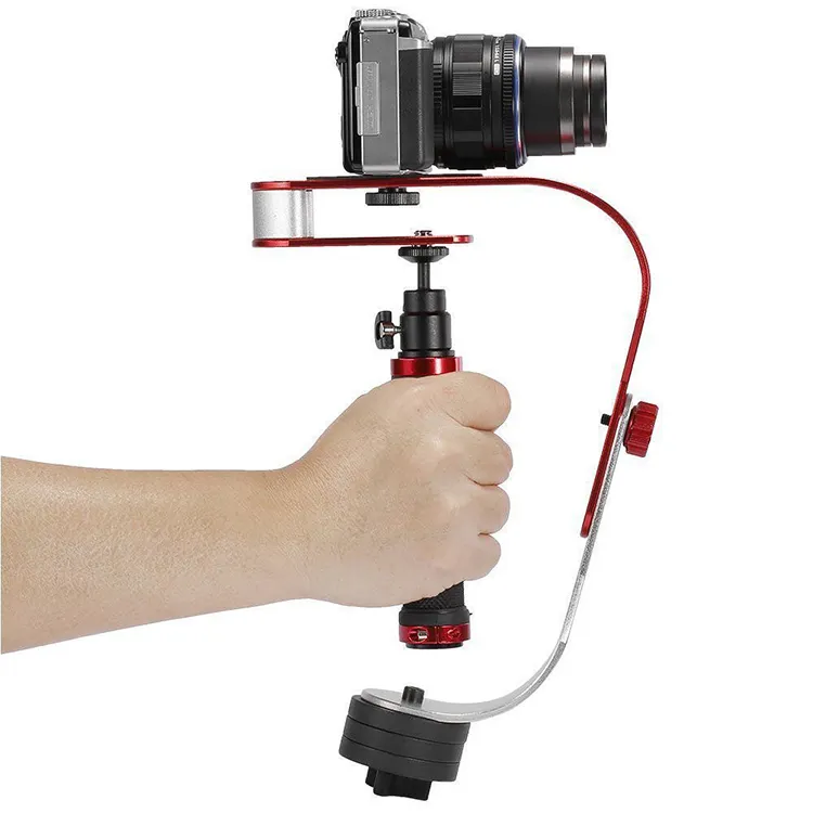 Stabilisateur de caméra vidéo portable, vidéo en aluminium, pour appareil photo numérique DSLR DV, Smartphone