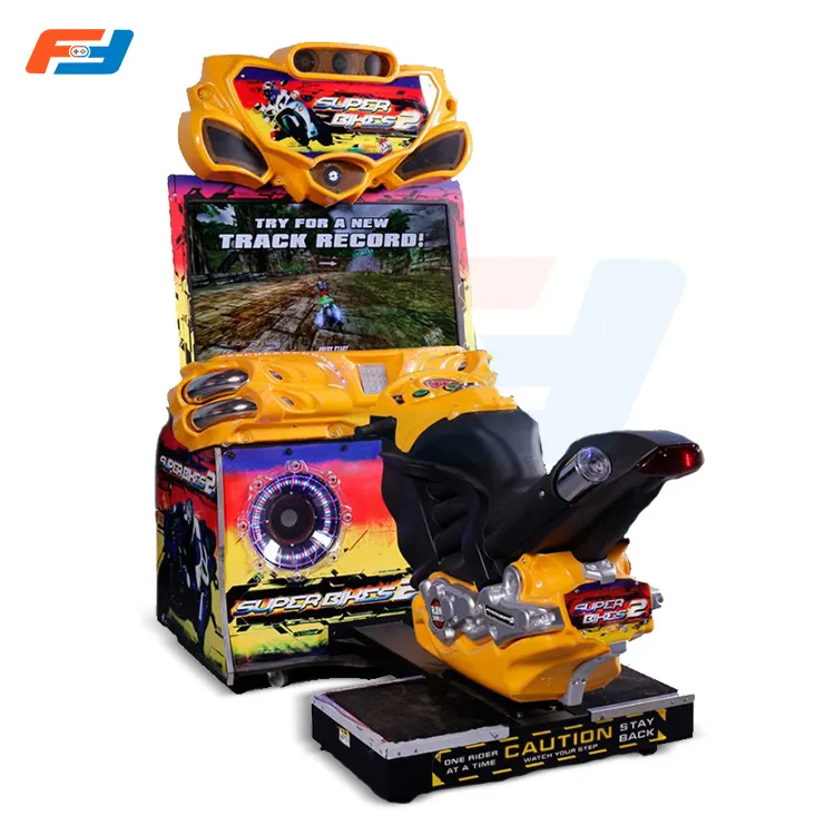 Fabricant de Guangdong Machine de jeu de voiture de course de simulateur vidéo d'arcade de moto Swing FF pour la vente en gros