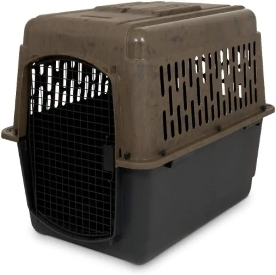 Anufturers-caja de aire para mascotas, jaula de aire portátil para perros, portador de viaje para gatos con bandeja de arena