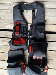 Functional Leather <strong>Tool</strong> Vest with 18 <strong>Tool</strong> Holders <strong>Bag</strong> Fully Adjustable Comfortably Fit Most Builders Construction Work - Product Image 5