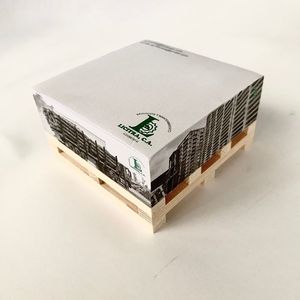 Cubo de notas de impresión de 4 lados de papel, notas adhesivas, Bloc de notas, cubo, nota adhesiva con paleta de madera, Cubo de notas adhesivas - Product Image 2