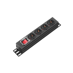 10&quot; 1U 16A 4 Ways Germany Type PDU With On-<strong>off</strong> Switch 2m 1.5mm^2. Cable Power Distribution Units for Data <strong>Center</strong> - Product Image 1