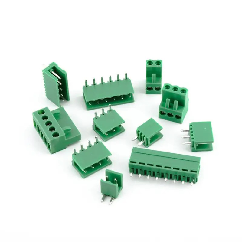 HT5.08 5.08mm Pitch 2/3/4/5P 6P 8P sekrup Plug-in PCB blok Terminal lurus/sudut kanan Pin konektor terpasang