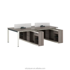 Escritorio de ordenador de madera ejecutivo moderno para 2 mesas de oficina Diseño de cubículo para el hogar o la escuela Espacio DE TRABAJO Muebles elegantes - Product Image 4