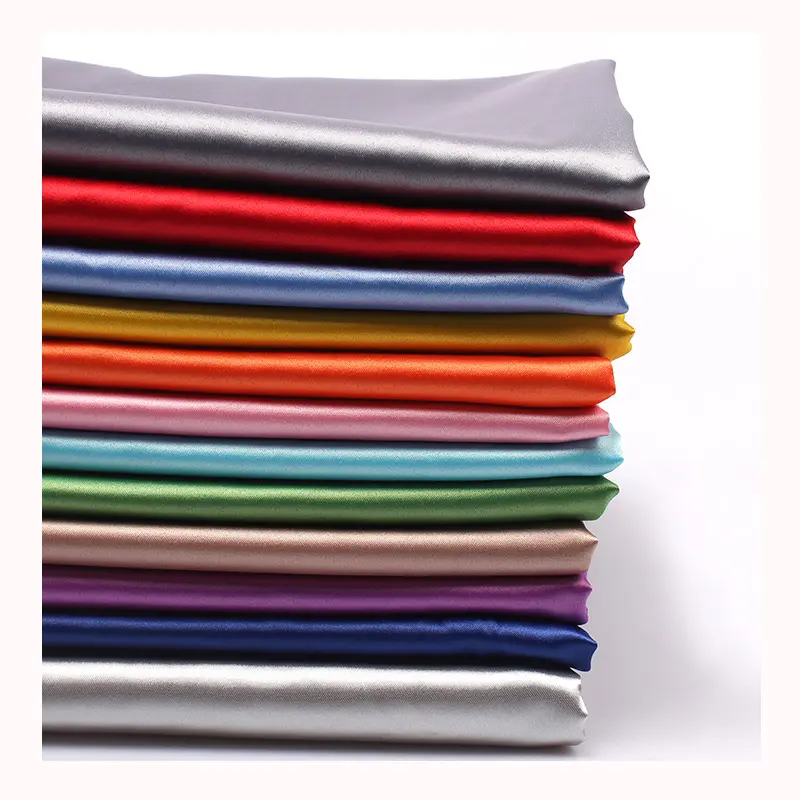Tái Chế Rpet Đàn Hồi Stretch Spandex Silk Satin Vải Cho Trang Phục Cưới Trang Trí Vải