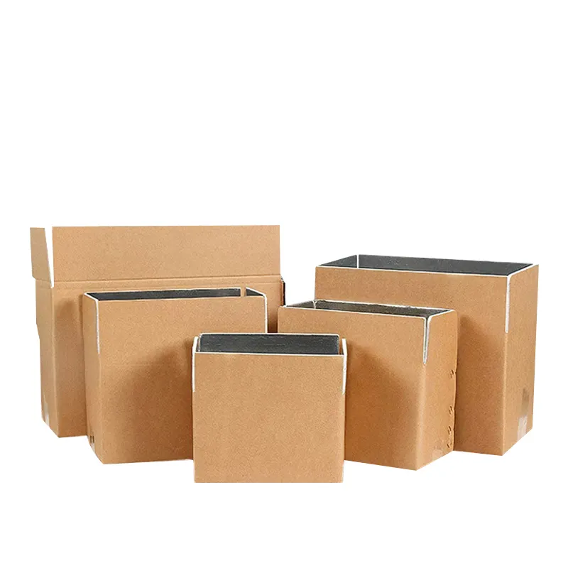 Kunden spezifische Schaum aluminium folie Isolierte Verpackungs boxen für den Transport von Express versand frische Produkte Tiefkühlkost