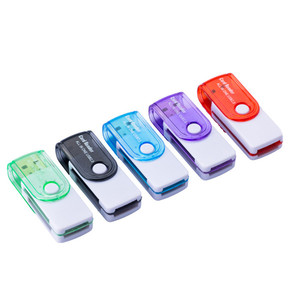 OEM Factory Wholesale Macaroon Card Reader Suited for Digital Memory Cards USB2.0 Multifunctional Rotating Card Reader - Product Image 2