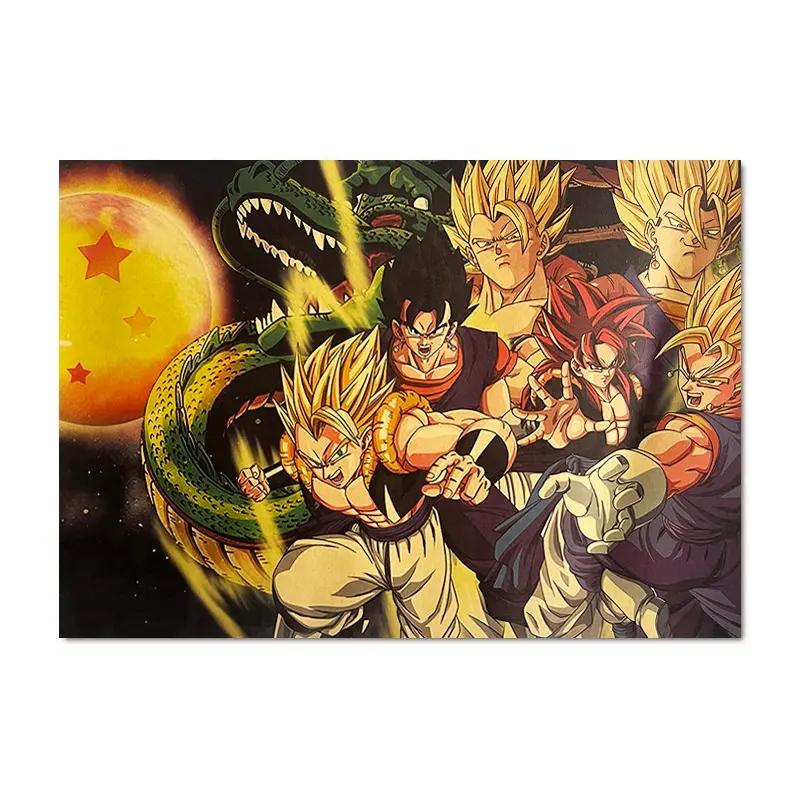 10 Ontwerpen Draken Bal Zoon Goku Vegeta Decoratief Papier Hd Afdrukken Japan Anime Wilde Poster