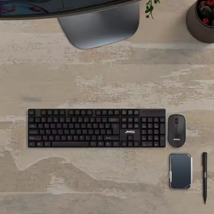 Jedel 104 Key Full Size 2.4Ghz Wireless <strong>Keyboard</strong> and Mouse Combo Support Different <strong>Language</strong> Layout Wireless <strong>Keyboard</strong> Mouse Set - Product Image 4