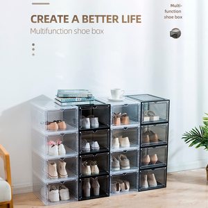Bán buôn nhựa trong suốt Sneaker Stackable giày lưu trữ hộp thả phía trước PP ngăn kéo loại từ hộp giày - Product Image 6