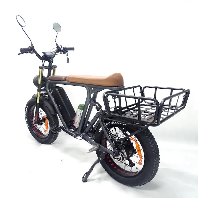 Электрический внедорожный велосипед с толстыми шинами 20 дюймов, 1000 Вт, 20 Ач, семейный велосипед для груза, 2022