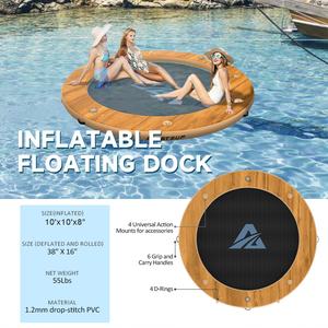 कस्टम आकार 6 फीट 10 फीट 10 फीट गोल फ्लोटिंग रिंग इंफ्लेटेबल वाटर हैममॉक - Product Image 2