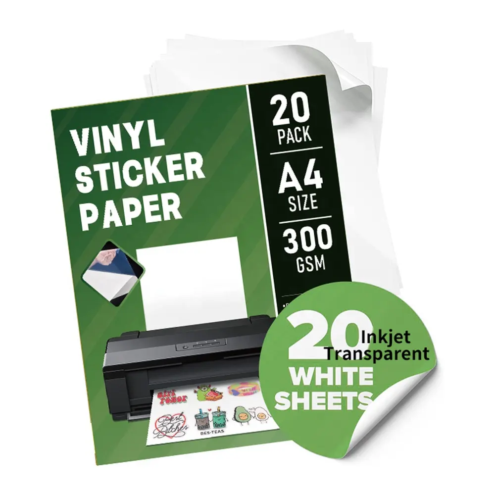 Hot Selling Dick druckbare wasserdichte Inkjet A3 Transfer folie A4 wasserdicht weiß matt Vinyl Aufkleber Papier für In