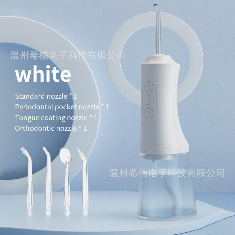 เครื่องฉีดน้ำทำความสะอาดฟันรุ่น White 6690 พร้อมหัวฉีด 4 ชิ้น (บรรจุภัณฑ์ภาษาอังกฤษ)