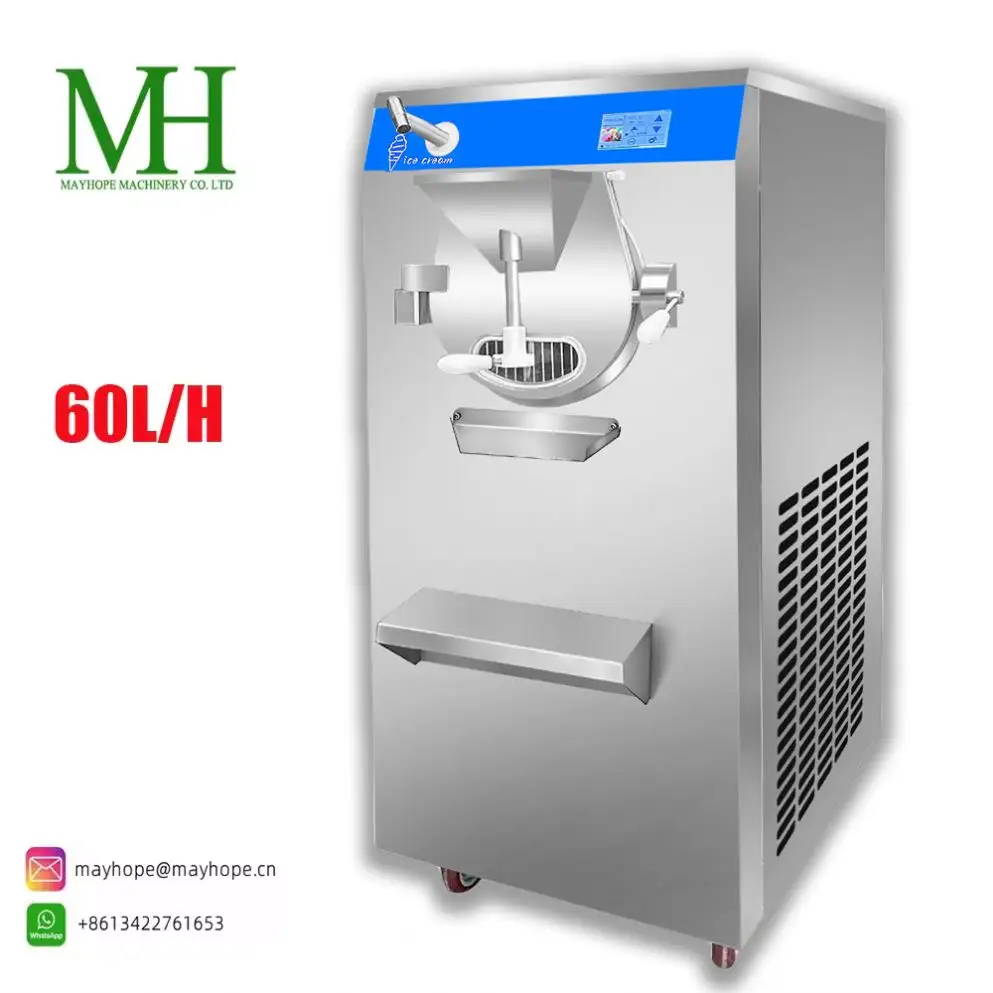 Máquina de sorvete italiano com aprovação NSF, máquina automática de sorvete duro, lote de agitação contínua, congelador Miles Pro V8 CE