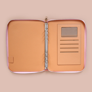 Loose Leaf Colorful <strong>Notebook</strong> Zipper Notepad for Business Pu Leather <strong>Notebook</strong> with Multiple Colors - Product Image 3