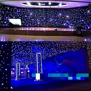 Benutzer definierte LED Star Curtain Bühnen licht Weiß/Warmweiß/Weiß & Blau/RGBW LED Star Drop Hochzeit Bühnen hintergrund - Product Image 5