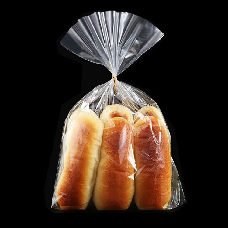 맞춤형 인쇄 로고 플라스틱 빵 포장 가방 베이커리 백 빵 비닐 봉투