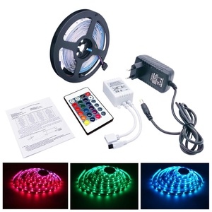 חכם גמיש צבעוני IP65 עמיד למים 5M 10M rgb <span class=keywords><strong>led</strong></span> רצועת אור ערכת שלט רחוק Dc12v 60 נוריות רצועת rgb קלטת אור