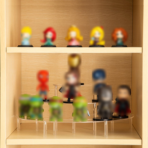 Custom Acrylic Risers <strong>Display</strong> Stand 3 Tier Clear Dessert Table <strong>Display</strong> Set Half <strong>Moon</strong> Acrylic Cupcake Stand for Collections - Product Image 6
