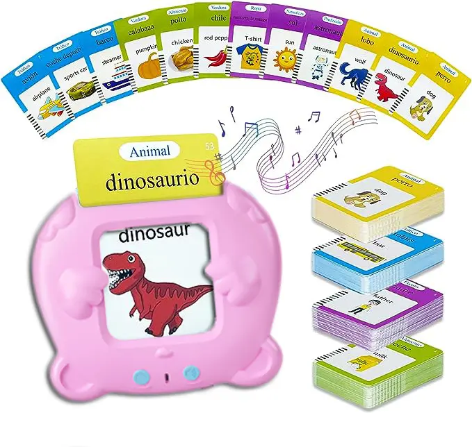 TS Montessori Niños 2-4 años Letra Alfabeto Color Inglés Español Aprendizaje Tarjetas Flash Niños Impresión