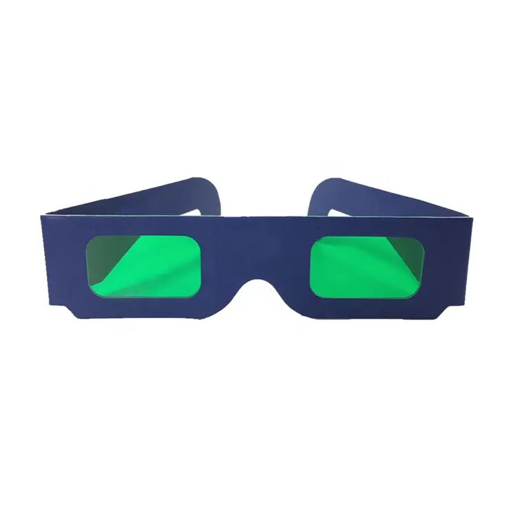 Kacamata Kertas 3D Murah Decoder Film Hijau Kardus Rahasia