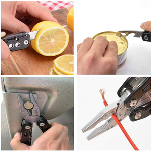 Ngoài Trời Cắm Trại Đa Công Cụ Survival Kit Công Cụ Thép Không Gỉ Tay Công Cụ Đa Chức Năng Gấp Dao Bỏ Túi - Product Image 4