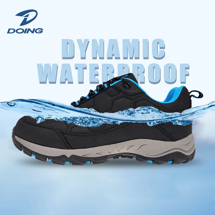 Dinamik statik su geçirmez üreticisi Trekking yürüyüş açık spor koşu ayakkabıları koruyucu yürüyüş tarzı ayakkabıları erkekler su geçirmez
