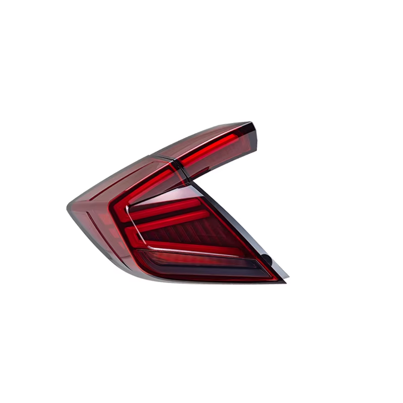 Red double V-shaped taillight + continuous taillight