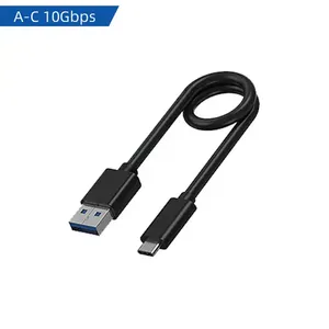 10/20Gbps Data Sync <strong>2</strong> in 1 <strong>USB</strong> <strong>3</strong>.1 <strong>3</strong>.0A/C to <strong>USB</strong> Type C Cable Fast <strong>Speed</strong> Data Transferring for Hard Disk Drive Laptop Tablet - Product Image 3