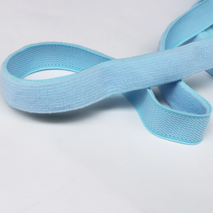 Custom New Design High Quality Latex Free Colored Plush <strong>Soft</strong> <strong>Elastic</strong> Hook and <strong>Loop</strong> for Sporting Safety