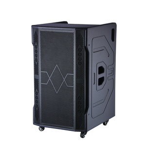 Altavoz de karaoke de alta potencia, nuevo modelo de 15 pulgadas, con ruedas, de escenario, con micrófonos UHF, 2022 - Product Image 1
