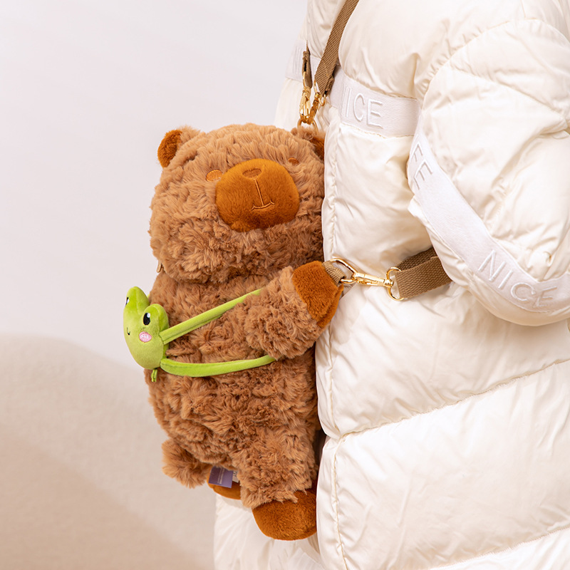 Brown capibala capybara animal backpack