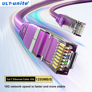 Ult-cat7 CAT7 28AWG Ethernet kablosu RJ45 3m yama kablosu ağ iletişim kategori Ethernet bilgisayar için 7 veri kabloları - Product Image 2