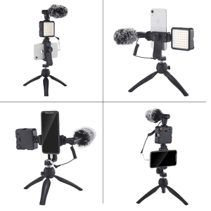 Mamen Camera Microphone+LED Light+Mini Table Tripod Microphone <strong>Kit</strong> for Video Smartphone <strong>Filmmaking</strong> Live Photography Vlogging <strong>Kit</strong> - Product Image 5