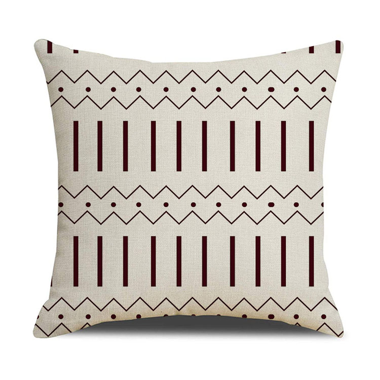 Nordic Home Decor Pillow Cover Office Car Linen Cushion Cover Custom Geometric Print Cushion Cover