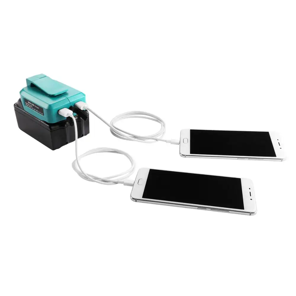 Xjt09 adaptador de carregamento usb, bateria portátil sem fio para makita