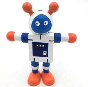さまざまな色の高品質のカスタムデザイン木製ロボット多用途おもちゃ - Product Image 6