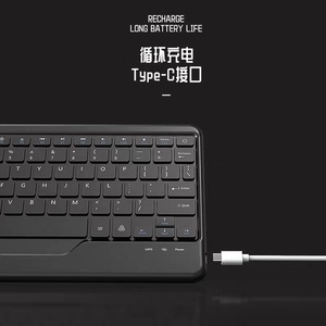 Teclado retroiluminado LED arcoíris para iOS, Android, Windows, portátil, PC, inalámbrico, multicolor, batería recargable - Product Image 6