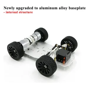 Coche inteli gente Ackerman Auto mit 12V Encoder Motor Vorderrad lenkmotor Doppel motorantrieb für Arduino Robot Education - Product Image 2