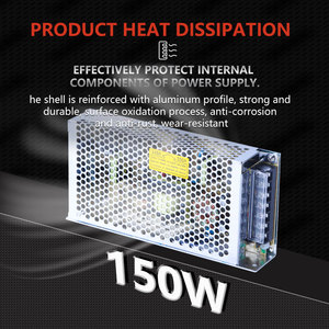 便携式MWISH S-150-24 150W 24V 6.2A快速充电器自动转换开关电源