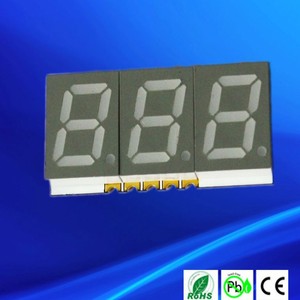 <strong>Common</strong> <strong>Cathode</strong> Gray Surface Blue 0.39&quot; 3 Digit <strong>Led</strong> 7 Segment Smd Smt Display - Product Image 3