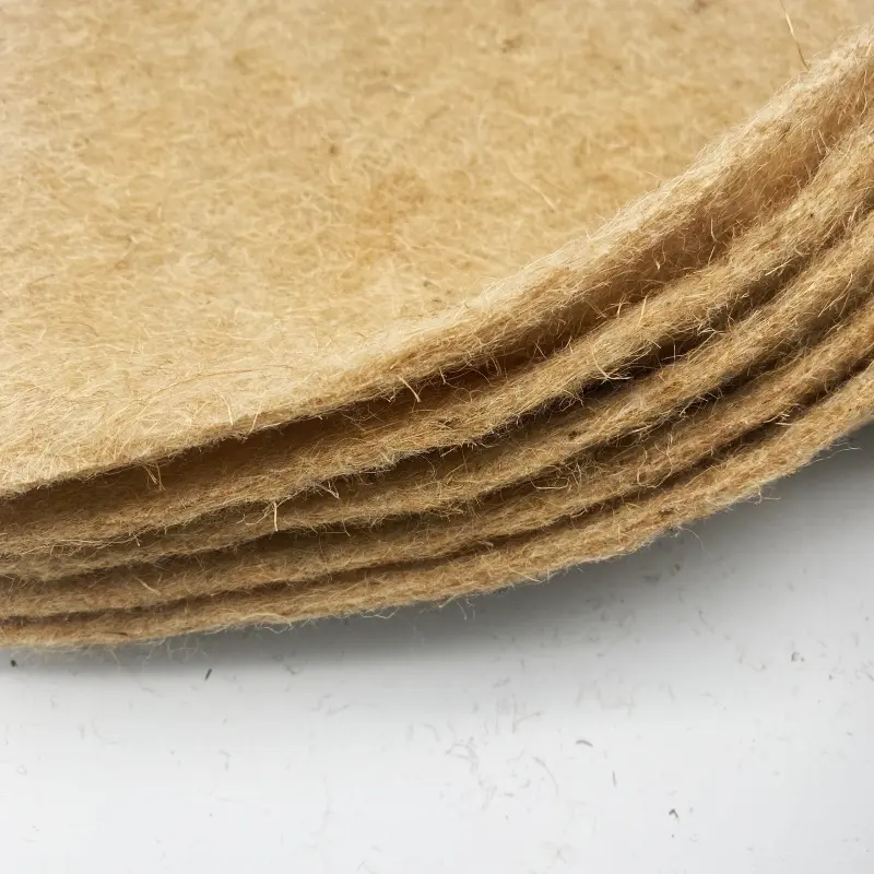 Aguja de fieltro de cáñamo no tejido de yute Natural biodegradable 100% perforada geotextil no tejido