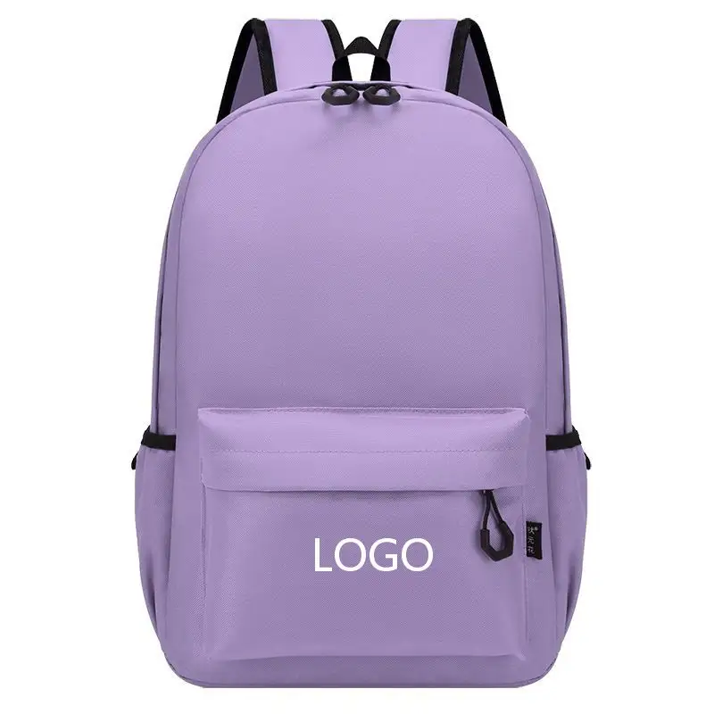 420D Nylon Primary Boy Girl Student Unisex tasca frontale spalla materiale resistente a prova di perdite colore viola borse da scuola per bambini