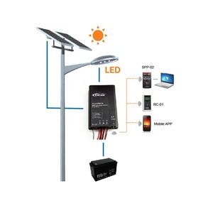 LS101240LPLIR 12 В 10A ШИМ Солнечный уличный свет зарядное устройство контроллер со СВЕТОДИОДНОЙ Драйвер ИК или приложение управление - Product Image 2