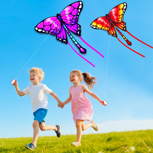 Dịch vụ tùy chỉnh giá rẻ ngoài trời bướm in động vật diều đồ chơi trẻ em người mới bắt đầu đầy màu sắc dễ dàng bay diều bay cho trẻ em - Product Image 2