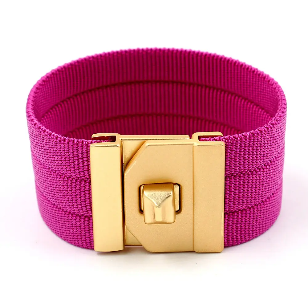 2020 New Color Woven Band Armband für Damen Mode Wide Metal Armband Schmuck