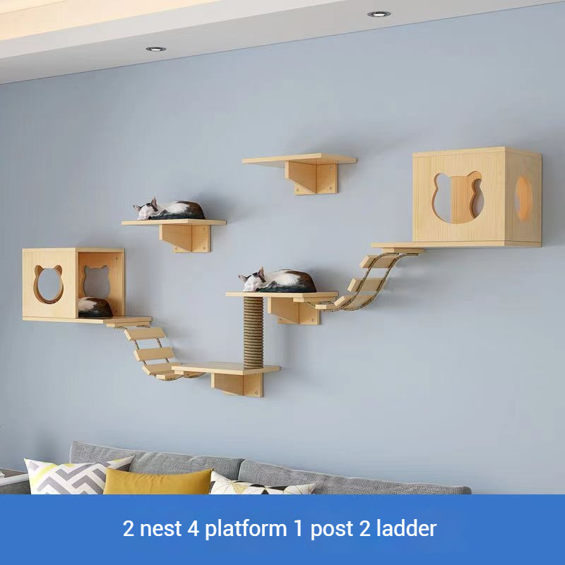 2 nests, 4 platforms, 2 elevators and 1 pillar