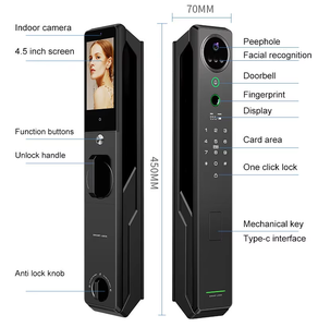 Serratura Intelligente WiFi Tuya con Riconoscimento Facciale 3D, Lettore di Vene Palmari e Impronte Digitali per la Sicurezza Domestica - Product Image 6