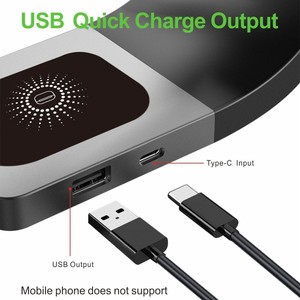 แท่นชาร์จไร้สายระบบแม่เหล็ก4-in-1 15W สำหรับ iPhone สำหรับ Apple Watch USB-A พอร์ต Type-C QC3.0อะแดปเตอร์ที่ชาร์จป้องกัน OTP - Product Image 2